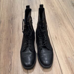 Massimo Dutti Women's Black Combat Boots